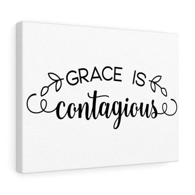 Scripture Canvas Grace Is Contagious Christian Wall Art Meaningful Home Decor Gifts Unique Housewarming Gift Ideas Framed Prints, Canvas