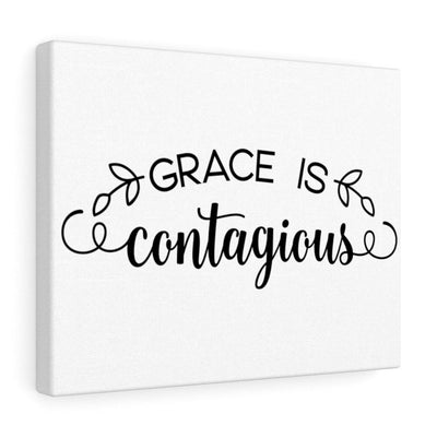 Scripture Canvas Grace Is Contagious Christian Wall Art Meaningful Home Decor Gifts Unique Housewarming Gift Ideas Framed Prints, Canvas