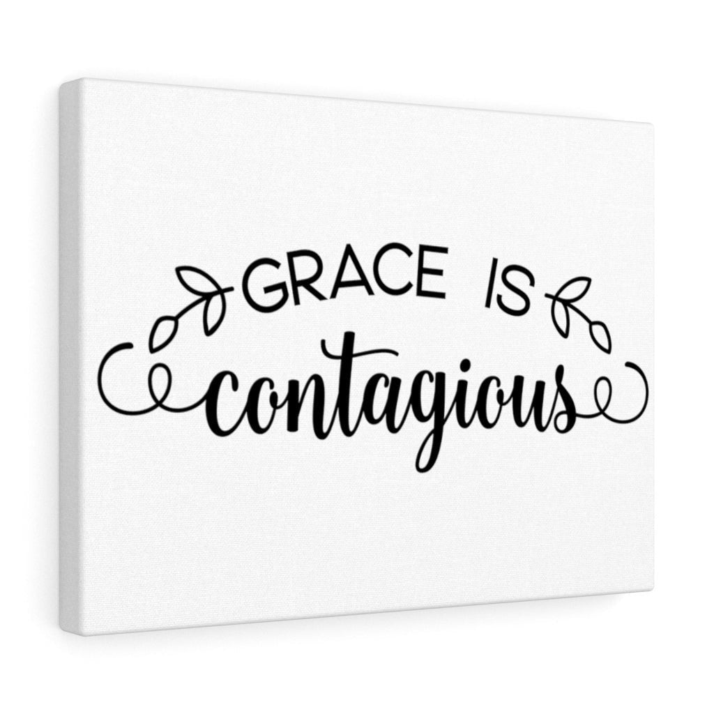 Scripture Canvas Grace Is Contagious Christian Wall Art Meaningful Home Decor Gifts Unique Housewarming Gift Ideas Framed Prints, Canvas