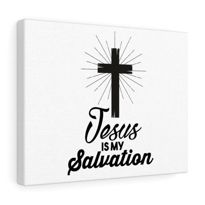 Scripture Canvas Jesus Is My Salvation Christian Wall Art Meaningful Home Decor Gifts Unique Housewarming Gift Ideas Framed Prints, Canvas