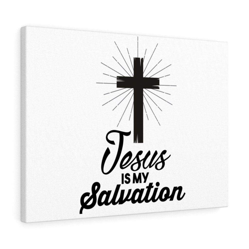 Scripture Canvas Jesus Is My Salvation Christian Wall Art Meaningful Home Decor Gifts Unique Housewarming Gift Ideas Framed Prints, Canvas