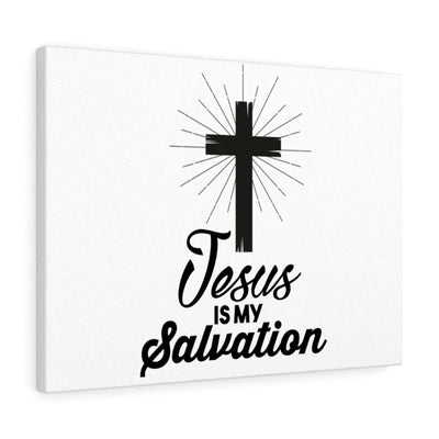 Scripture Canvas Jesus Is My Salvation Christian Wall Art Meaningful Home Decor Gifts Unique Housewarming Gift Ideas Framed Prints, Canvas