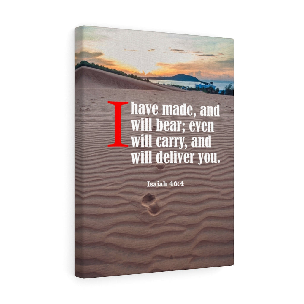 Scripture Canvas Lord Will Carry You Isaiah 46:4 Christian Wall Art Bible Verse Meaningful Home Decor Gifts Unique Housewarming Gift Ideas Framed Prints, Canvas