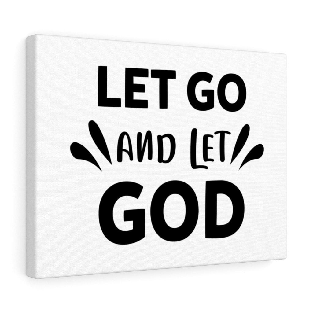 Scripture Canvas Let Go And Let God Christian Wall Art Meaningful Home Decor Gifts Unique Housewarming Gift Ideas Framed Prints, Canvas