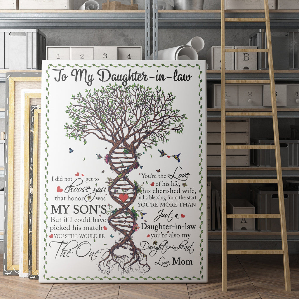 Wall Art Gift Ideas For Daughter In Law, Custom Personalized Canvas Painting, Canvas Hanging Wall Art Gift, Tree Of Life Framed Prints, Canvas