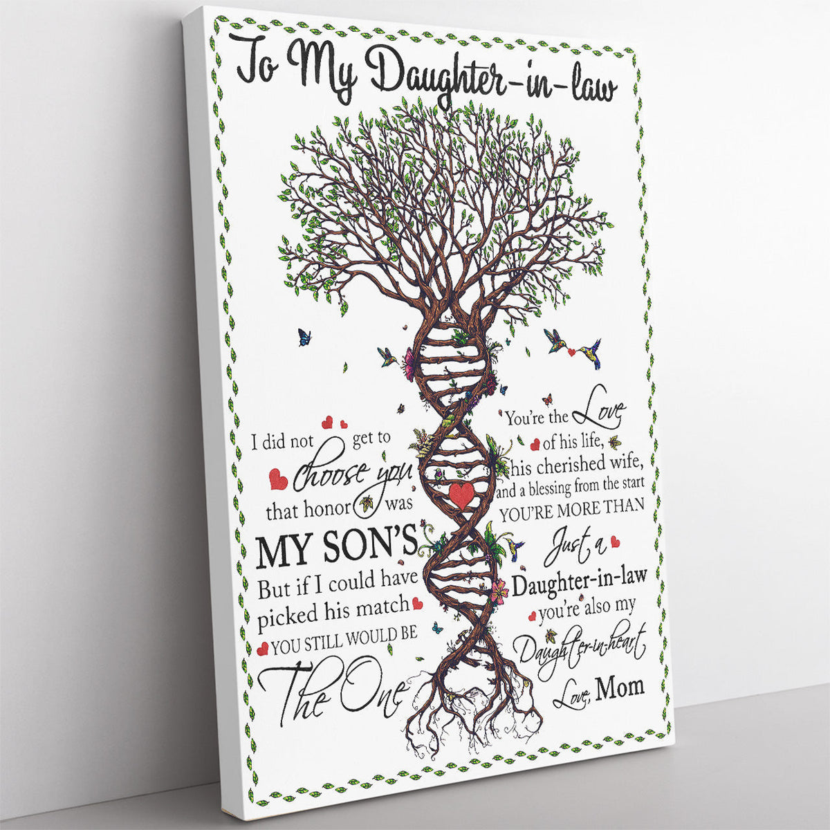 Wall Art Gift Ideas For Daughter In Law, Custom Personalized Canvas Painting, Canvas Hanging Wall Art Gift, Tree Of Life Framed Prints, Canvas