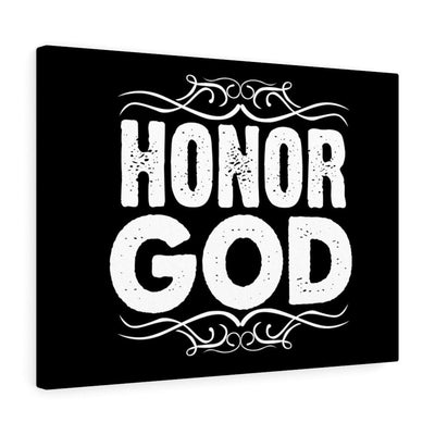 Scripture Canvas Honor God Christian Wall Art Meaningful Home Decor Gifts Unique Housewarming Gift Ideas Framed Prints, Canvas