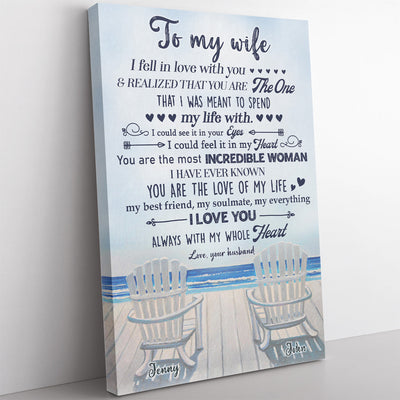 Custom Wall Art Gift For Wife, You Are The Most Incredible Woman Birthday Wall Art Gift Framed Prints, Canvas