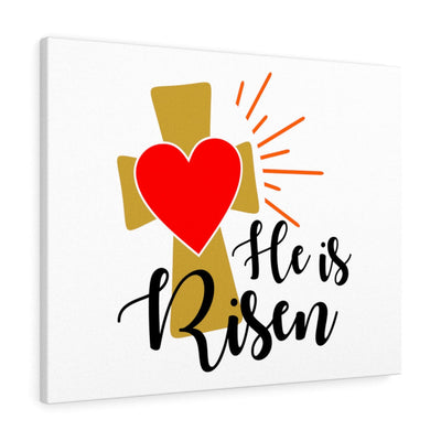 Scripture Canvas He Is Risen Christian Wall Art Meaningful Home Decor Gifts Unique Housewarming Gift Ideas Framed Prints, Canvas