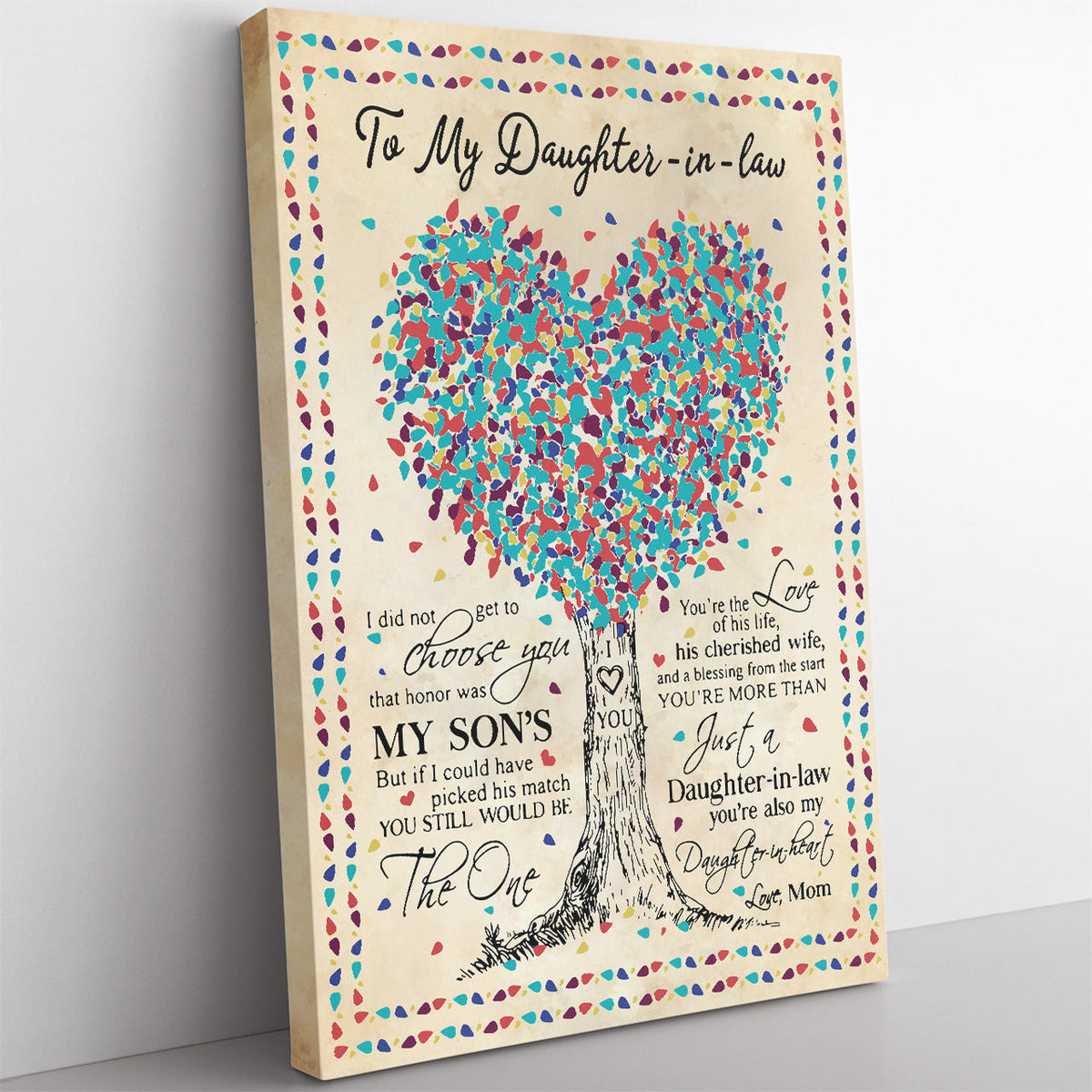 Wall Art Gift Ideas For Daughter In Law, Custom Personalized Canvas Painting, Canvas Hanging Wall Art Gift, Tree Of Life Framed Prints, Canvas