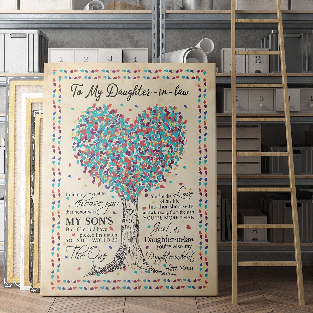 Wall Art Gift Ideas For Daughter In Law, Custom Personalized Canvas Painting, Canvas Hanging Wall Art Gift, Tree Of Life Framed Prints, Canvas