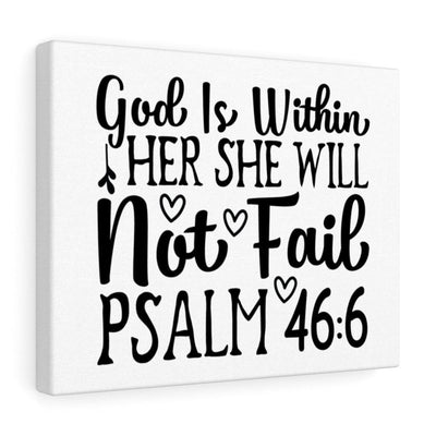 Scripture Canvas God Is Within Psalm 46:6 Christian Wall Art Bible Verse Meaningful Home Decor Gifts Unique Housewarming Gift Ideas Framed Prints, Canvas