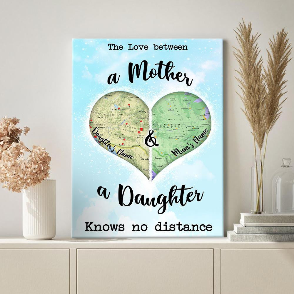 Personalized Creations No Distance Daughter Get Personal Wall Art Framed Prints, Canvas