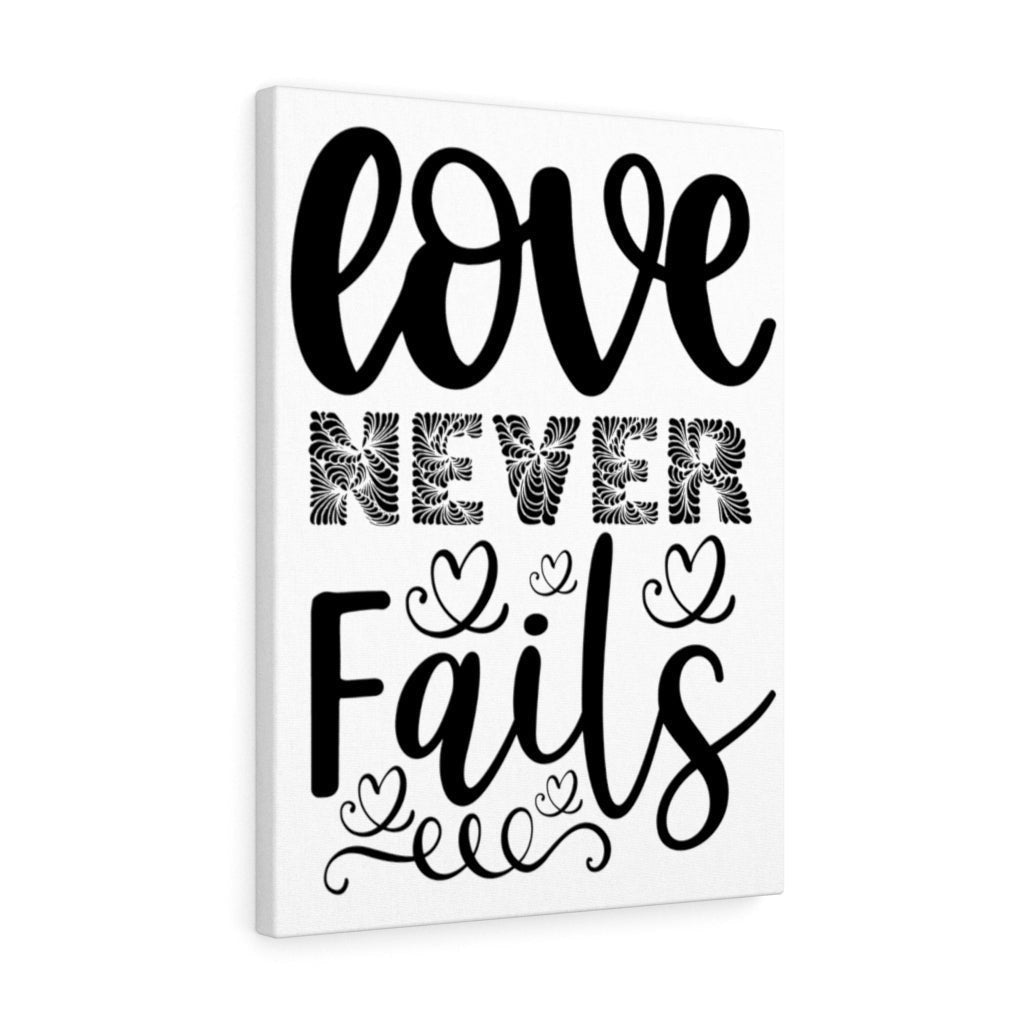 Scripture Canvas Love Never Fails Christian Wall Art Meaningful Home Decor Gifts Unique Housewarming Gift Ideas Framed Prints, Canvas