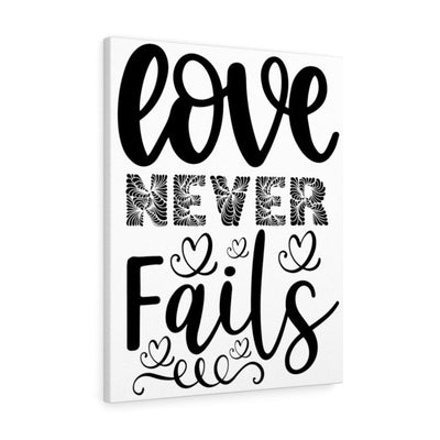 Scripture Canvas Love Never Fails Christian Wall Art Meaningful Home Decor Gifts Unique Housewarming Gift Ideas Framed Prints, Canvas
