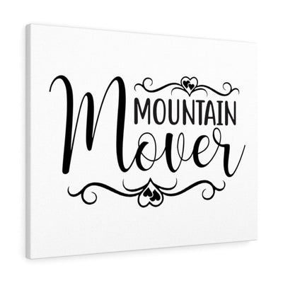 Scripture Canvas Mountain Mover Christian Wall Art Meaningful Home Decor Gifts Unique Housewarming Gift Ideas Framed Prints, Canvas