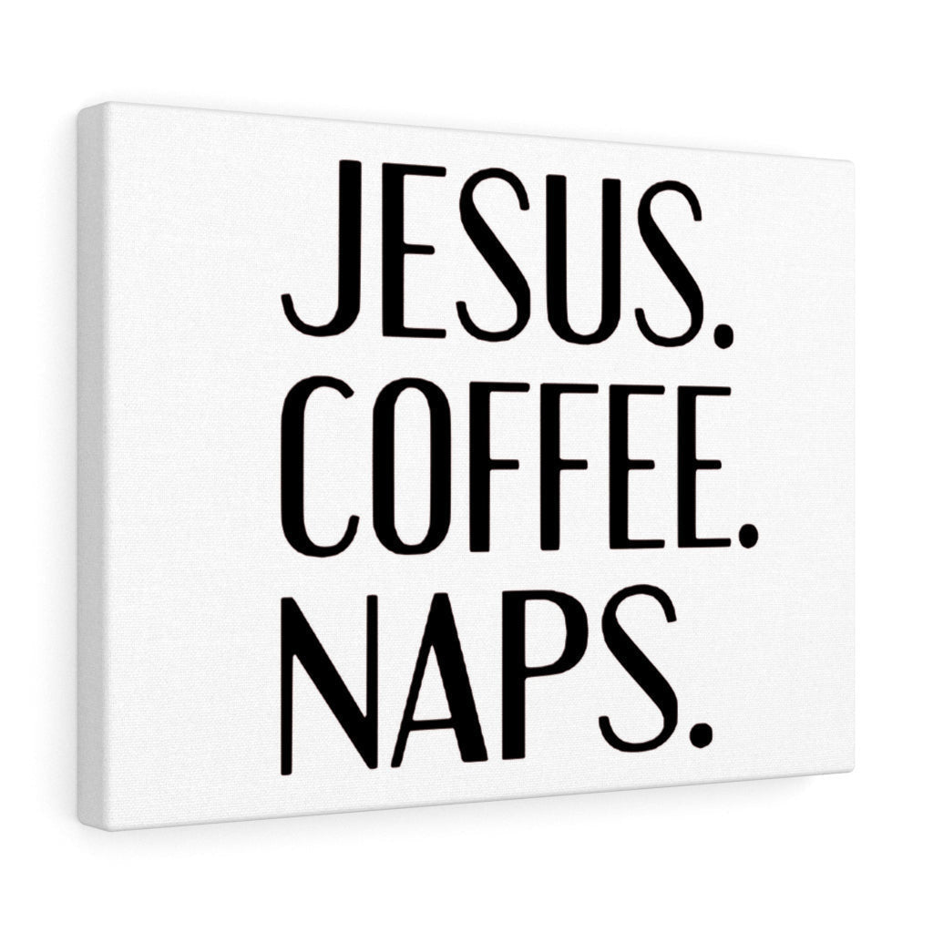 Scripture Canvas Jesus Coffee Naps Christian Wall Art Meaningful Home Decor Gifts Unique Housewarming Gift Ideas Framed Prints, Canvas