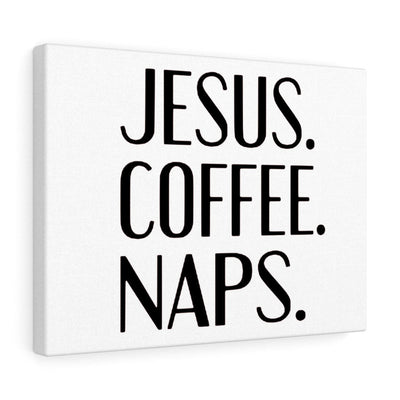 Scripture Canvas Jesus Coffee Naps Christian Wall Art Meaningful Home Decor Gifts Unique Housewarming Gift Ideas Framed Prints, Canvas