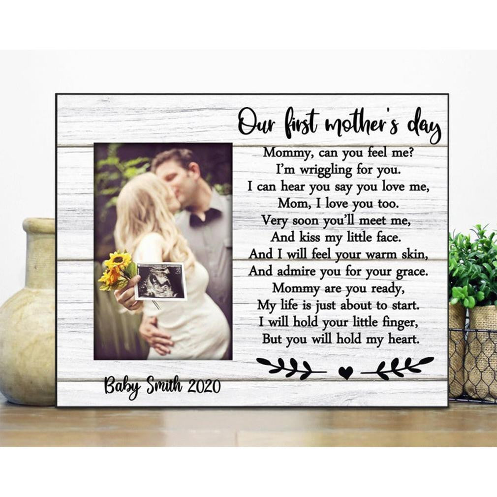 Personalized Photo First Mothers Day Mom And Baby Wall Art Housewarming Gift Ideas Easter Gifts For Women Framed Prints, Canvas
