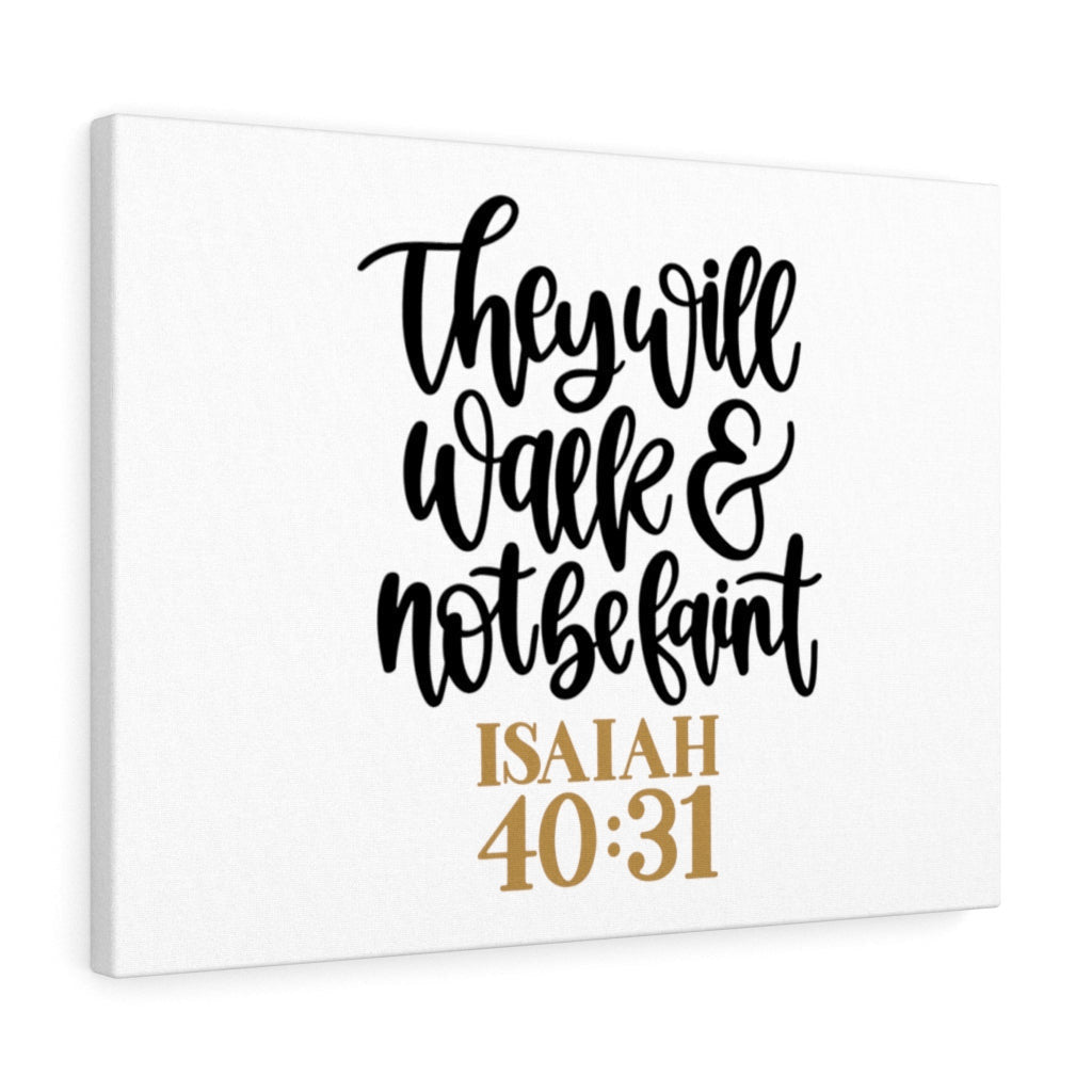 Scripture Canvas They Will Walk Isaiah 40:31 Christian Wall Art Bible Verse Meaningful Home Decor Gifts Unique Housewarming Gift Ideas Framed Prints, Canvas