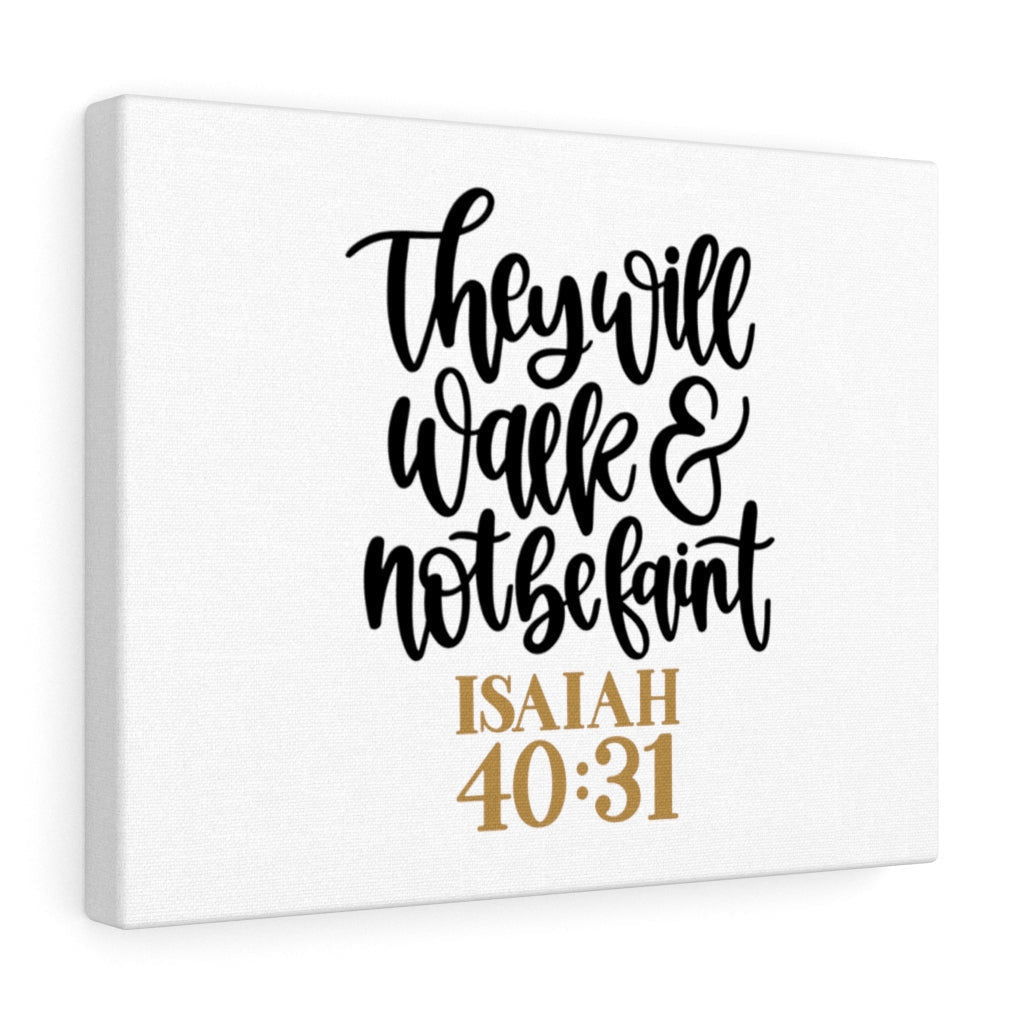 Scripture Canvas They Will Walk Isaiah 40:31 Christian Wall Art Bible Verse Meaningful Home Decor Gifts Unique Housewarming Gift Ideas Framed Prints, Canvas