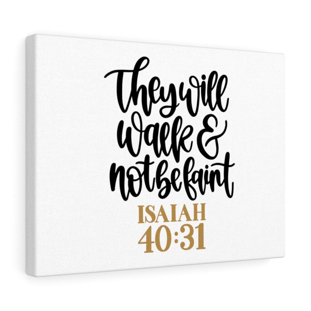 Scripture Canvas They Will Walk Isaiah 40:31 Christian Wall Art Bible Verse Meaningful Home Decor Gifts Unique Housewarming Gift Ideas Framed Prints, Canvas