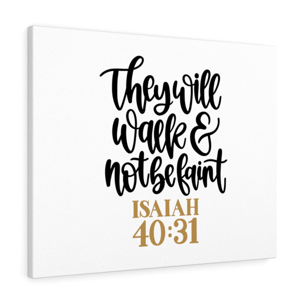 Scripture Canvas They Will Walk Isaiah 40:31 Christian Wall Art Bible Verse Meaningful Home Decor Gifts Unique Housewarming Gift Ideas Framed Prints, Canvas