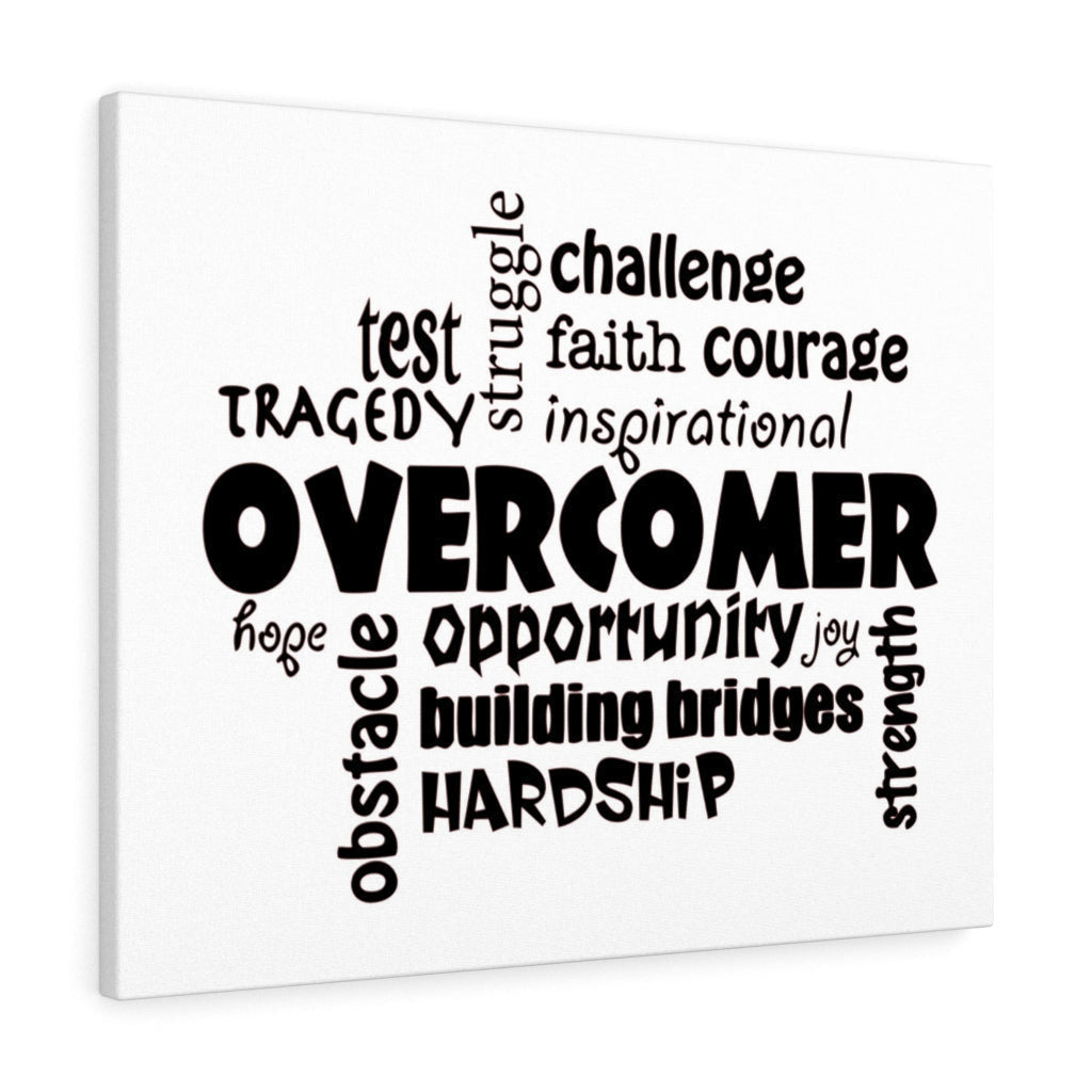 Scripture Canvas Overcomer Christian Wall Art Meaningful Home Decor Gifts Unique Housewarming Gift Ideas Framed Prints, Canvas
