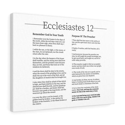Scripture Canvas His Commandments Ecclesiastes 12 Christian Wall Art Bible Verse Meaningful Home Decor Gifts Unique Housewarming Gift Ideas Framed Prints, Canvas