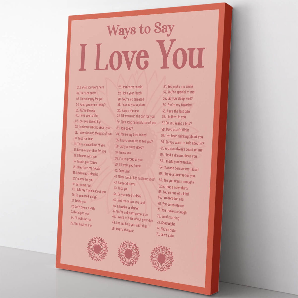 Ways To Say I Love You Wall Art, Anniversary Wall Art Gift For Wife Framed Prints, Canvas