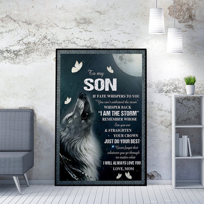 Personalized Canvas Painting, Canvas Hanging Wall Art Gift For Son, If Fate Whispers To You Wall Art Gift Ideas For Son Framed Prints, Canvas