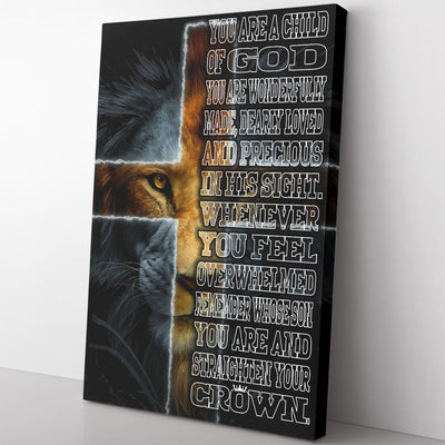 Personalized Canvas Painting, Canvas Hanging Wall Art Gift For Son, To My Son Wall Art, You Are A Child Of God Wall Art Framed Prints, Canvas