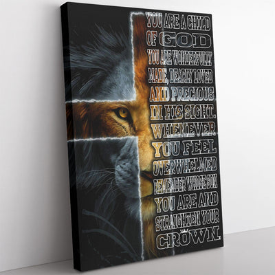 Personalized Canvas Painting, Canvas Hanging Wall Art Gift For Son, To My Son Wall Art, You Are A Child Of God Wall Art Framed Prints, Canvas