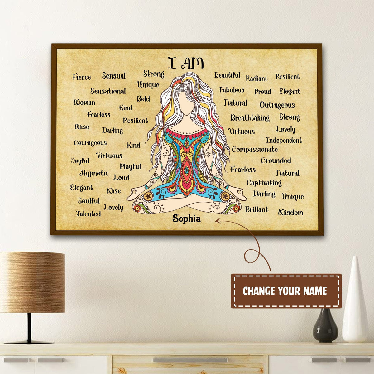 Personalized Canvas Painting, Canvas Hanging Wall Art Yoga Lovers Art Home Decoration Framed Prints, Canvas