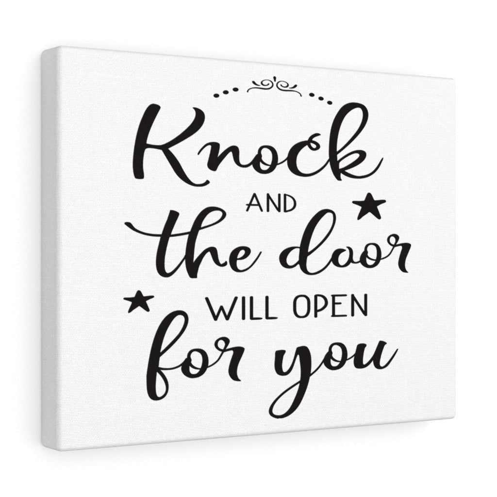 Scripture Canvas The Door Will Christian Wall Art Meaningful Home Decor Gifts Unique Housewarming Gift Ideas Framed Prints, Canvas