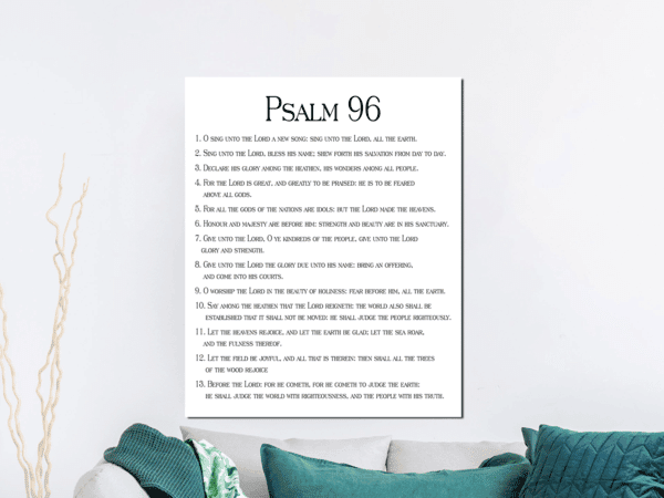 Scripture Canvas Proclaiming His Glorious Wonders Psalm 96 Christian Wall Art Meaningful Home Decor Gifts Unique Housewarming Gift Ideas Framed Prints, Canvas