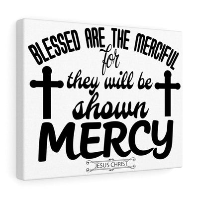 Scripture Canvas Merciful Christian Wall Art Meaningful Home Decor Gifts Unique Housewarming Gift Ideas Framed Prints, Canvas
