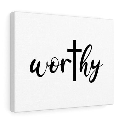 Scripture Canvas Worthy Christian Wall Art Bible Verse Meaningful Home Decor Gifts Unique Housewarming Gift Ideas Framed Prints, Canvas