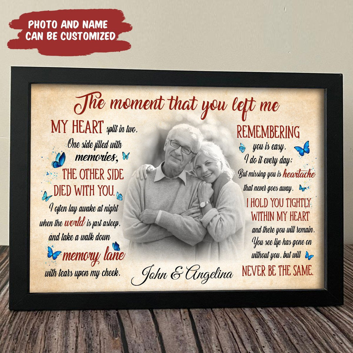 Personalized Custom Bespoke Gifts Poster Canvas  The Moment That You Let Me Personalize Your Photo Framed Prints, Canvas