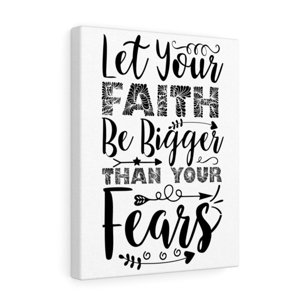 Scripture Canvas Than Your Fears Christian Wall Art Meaningful Home Decor Gifts Unique Housewarming Gift Ideas Framed Prints, Canvas