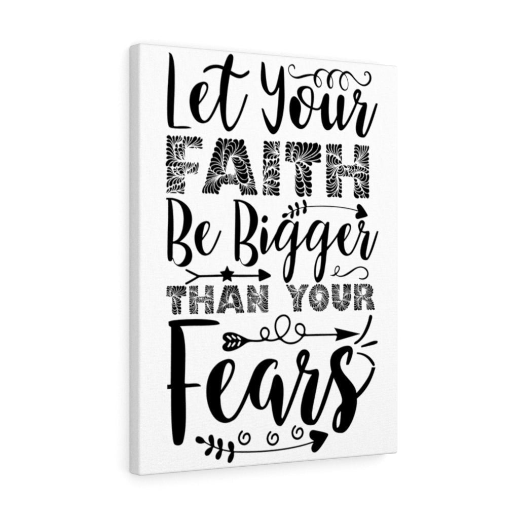 Scripture Canvas Than Your Fears Christian Wall Art Meaningful Home Decor Gifts Unique Housewarming Gift Ideas Framed Prints, Canvas