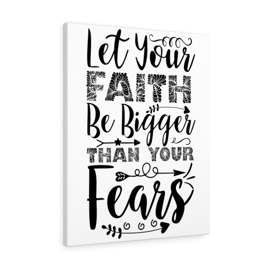 Scripture Canvas Than Your Fears Christian Wall Art Meaningful Home Decor Gifts Unique Housewarming Gift Ideas Framed Prints, Canvas