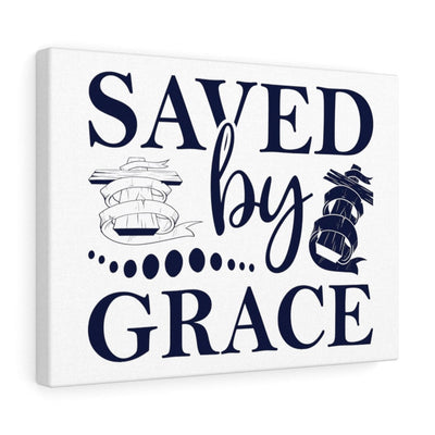 Scripture Canvas Saved By Grace Christian Wall Art Meaningful Home Decor Gifts Unique Housewarming Gift Ideas Framed Prints, Canvas