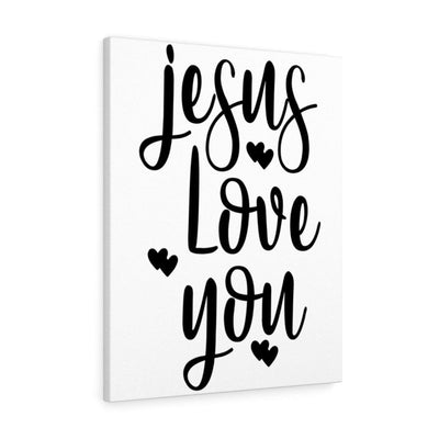 Scripture Canvas Jesus Loves You Christian Wall Art Meaningful Home Decor Gifts Unique Housewarming Gift Ideas Framed Prints, Canvas