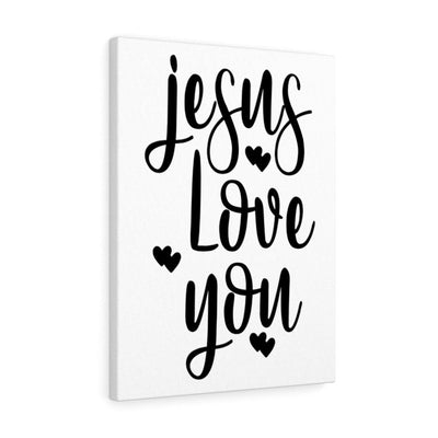 Scripture Canvas Jesus Loves You Christian Wall Art Meaningful Home Decor Gifts Unique Housewarming Gift Ideas Framed Prints, Canvas