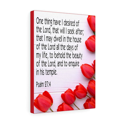 Scripture Canvas The Beauty of The Lord Psalm 27:4 Christian Wall Art Bible Verse Meaningful Home Decor Gifts Unique Housewarming Gift Ideas Framed Prints, Canvas