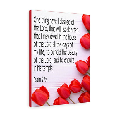 Scripture Canvas The Beauty of The Lord Psalm 27:4 Christian Wall Art Bible Verse Meaningful Home Decor Gifts Unique Housewarming Gift Ideas Framed Prints, Canvas