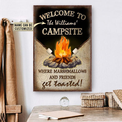 Personalized Canvas Frames Home Decoration Camping Get Toasted Wall Art Gift Home Decor Framed Prints, Canvas