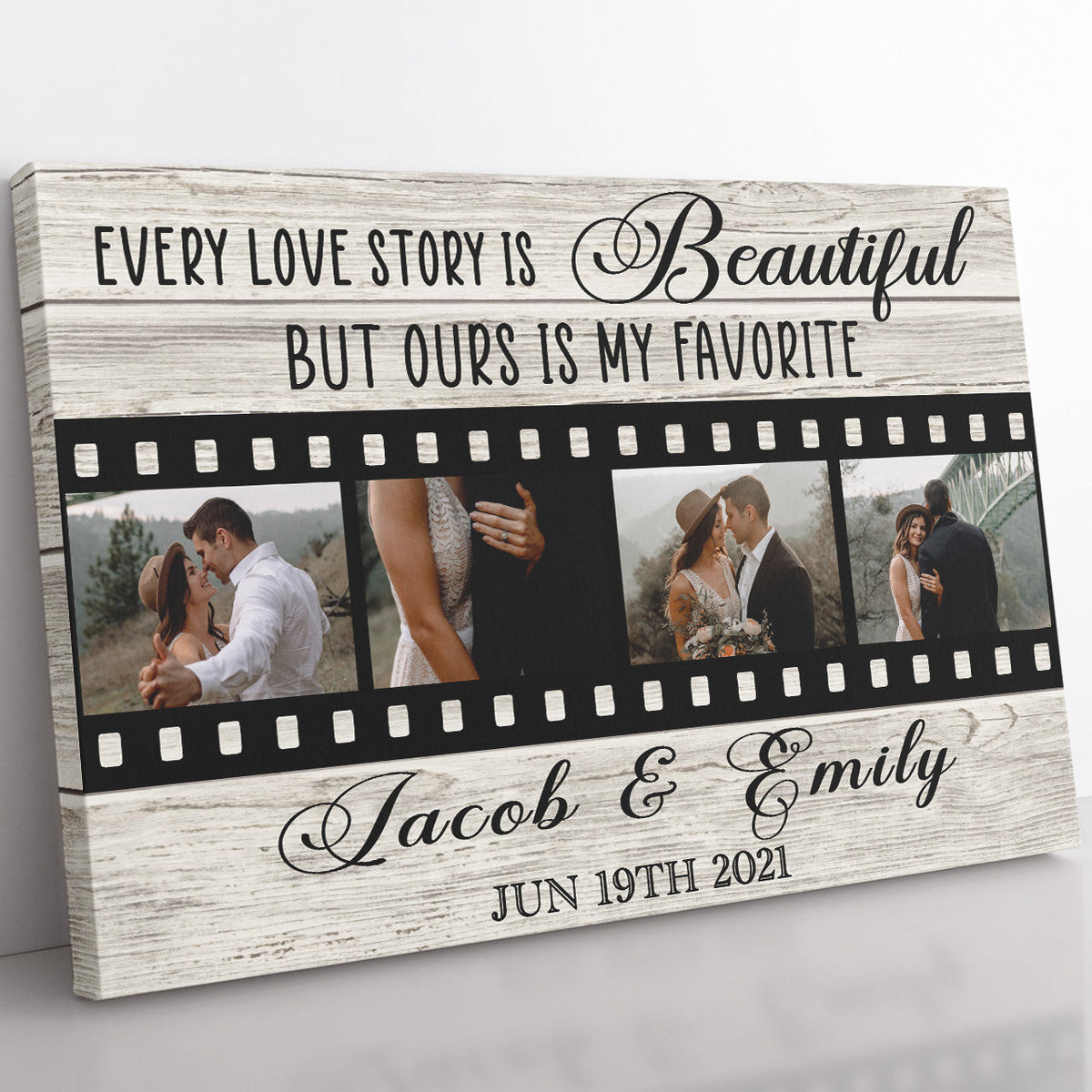 Personalized Photo Gift Ideas Gift For Husband, Every Love Story is Beautiful Our is My Favorite Home Decor Wall Art Gift Ideas Framed Prints, Canvas