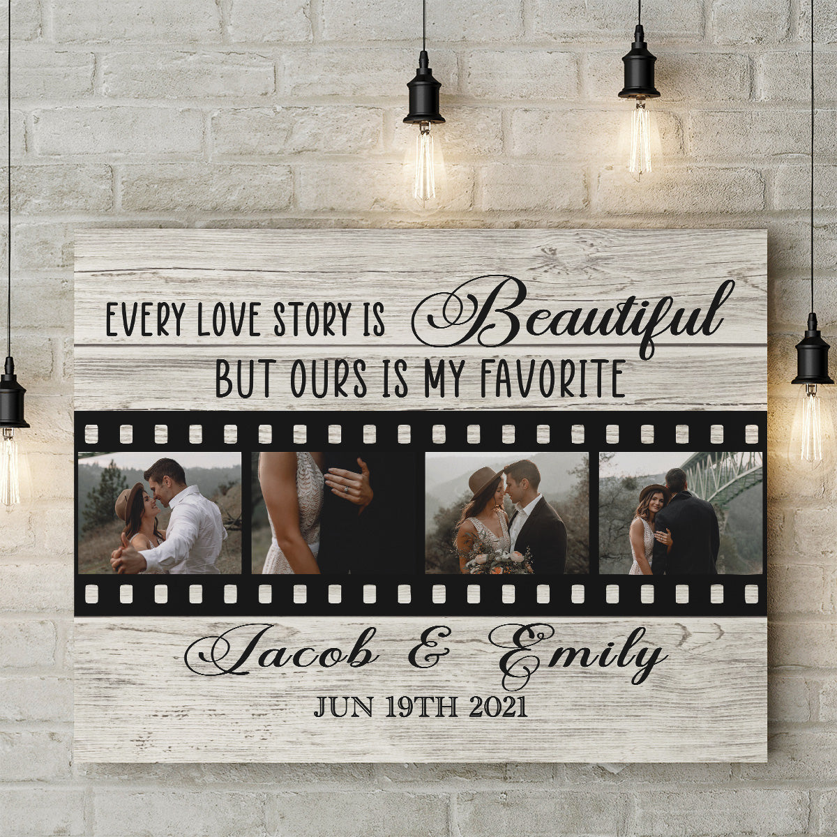 Personalized Photo Gift Ideas Gift For Husband, Every Love Story is Beautiful Our is My Favorite Home Decor Wall Art Gift Ideas Framed Prints, Canvas